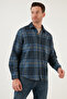 Plaid Long Sleeve Slim Fit Winter Shirt Men's Shirt Cf21W112844 - 3