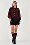 Premium Regular Fit Crew Neck Soft Textured Cardigan Women's Cardigan 680Hi00147 - 3