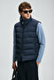 Peter Goose down Men's Vest Navy Blue - 4