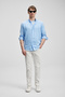Camon Men's Basic Shirt Regular Fit Blue - 3