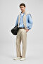 Sılvıa Men's Basic Shirt Regular Fit Blue - 3
