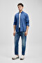Pitaya Men's Linen Shirt Comfort Fit Cobalt Blue - 2