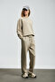 Alıce Women's Knitted Sweatshirt Beige - 2