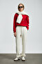 Merry Women's Knitted Sweatshirt Red - 4