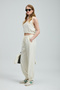 Nılda Knitted Women's Sweatpants Off-White - 4