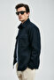 Andre Men's Knitted Jacket Navy Blue - 3