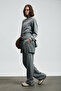 Adrıana Women's Knitted Sweatshirt Gray - 4