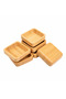Bamboo 6-piece square cookie/goodie bowl set, 9x9 cm. depth: 1.8 cm. - 5