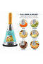 Huni Model Rende - 3 Sections - Stainless Steel - Wooden Bamboo Handle - Silicone Base - 2