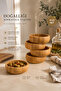 Snacks 4-Piece Round Bamboo Snack Bowl 9.5 cm