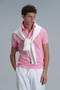 Laon Smart Men's Polo T-Shirt Slim Fit Pink - 5