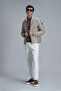 Sergio Goose Feather Men's Coat Beige - 4