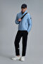 Sergio Goose Feather Men's Coat Blue - 4