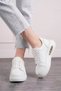 Casual Women's White Sneaker Knit Lace up Lightweight Thick High Balloon Sole Sneakers 5750 - 5