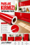 Bright Red Adhesive Foil for Kitchen Cabinets and Furniture Covering 61cm X 3m