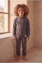 Children's Basic Fluffy Elastic Leg Pants Dark Gray - 2