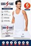 0001 Seher Men's Combed Cotton Undershirts 6 Pack White