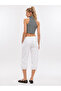 Half Fisherman Striped Crop Blouse - 3