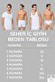 0001 Seher Men's Combed Cotton Undershirts 6 Pack White - 5