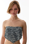 Wild Zebra Scarf Bikini Top - 4
