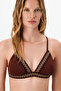 Brown Gracie Triangle Fit Bikini Top