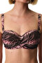 Cesira Pink Beauty Form Zebra Patterned Glitter Bikini Top - 3