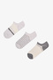 Ribbed Stripes 3-Pack Sneaker Socks