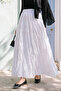 Pearl Satin Kraş White Skirt - 2