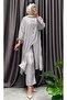 Linen Look Half Button Suit - 3