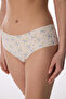 Beige Patterned Laser Cut Hipster Panties - 3
