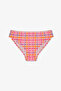 Girl's Pink Vicky Halter Gingham Patterned Bikini Set - 3