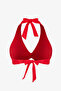Red New Triangle Twist Bikini Top - 6