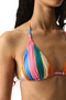 Katelyn Triangle Striped Bikini Top - 4