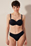 Basic High Shirred Black Bikini Bottom - 4