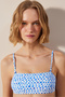 Drip Strapless Multicolor Bikini Top