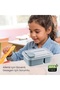 Lunch to Go 3-Compartment Lunch Box with Sauce Container, Fork and Spoon Hobby Life 14,5X20X7,4 cm Gray Color - 5