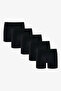 Men's Cotton Basic Black 5-Piece Boxer