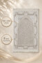 Diamond Prayer Rug Velvet Soft Textured Premium Prayer Mat 70X110 |   Cream Luxury Prayer Rug - 3