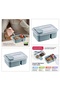 Lunch to Go 3-Compartment Lunch Box with Sauce Container, Fork and Spoon Hobby Life 14,5X20X7,4 cm Gray Color - 6