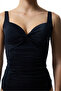 Shirred Black Bikini Top - 3