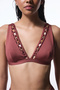 Light Brown Astrid Deep V Cut Bikini Top - 3