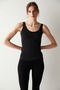 Seamless Lurex Black Crop Top - 2