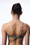 Green Beaded One Shoulder Bikini Top - 3