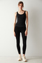 Seamless Lurex Black Crop Top - 3