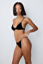 Velvet Triangle Black Bra - 2