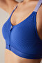 Zip Front Blue Sports Bra - 2