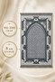 Diamond Prayer Rug Velvet Soft Textured Premium Prayer Mat 70X110 |   Navy Blue Luxury Prayer Rug - 3