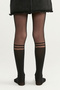 Black Girls Patterned Pantyhose - 2