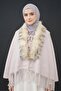 Women's Faux Fur Tasseled Soft and Lightweight Winter Thick Shoulder Shawl