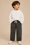 Children's Cotton 3 Thread Fabric Striped Sweatpants - 3